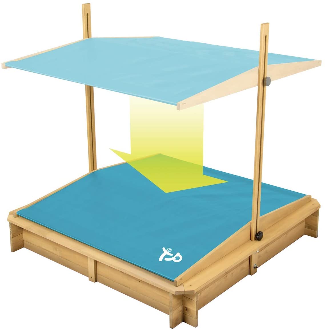 Wooden Sandpit with Sun Canopy 2
