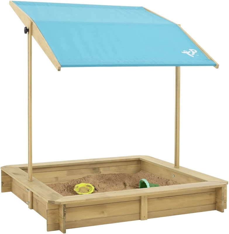 Wooden Sandpit with Sun Canopy 1