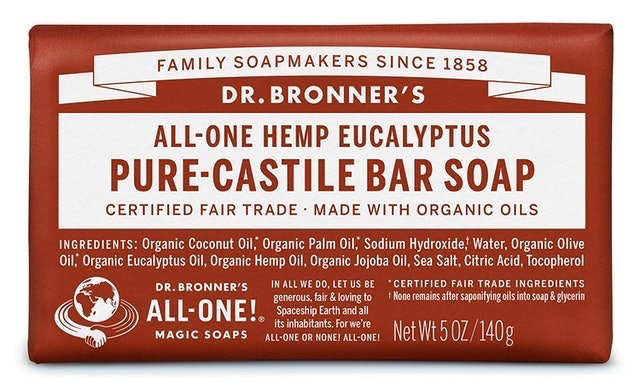7. Dr Bronner’s All in One Pure Castile Hemp and Eucalyptus Soap Bar 1