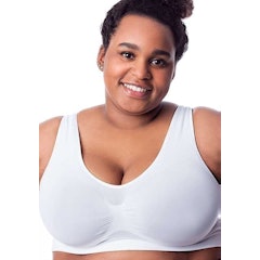 Pull-Over Seamless Bra - White