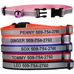 Personalised Reflective Cat Collars