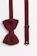 ASOS DESIGN Knitted Burgundy Bow Tie 1