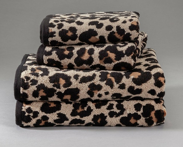 Home Leopard Print 4 Piece Towel Bale 1