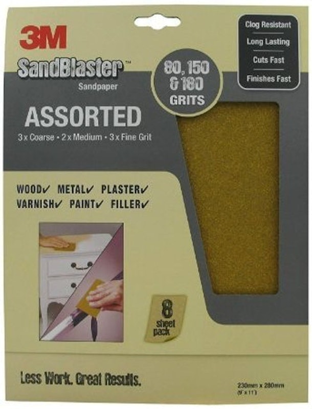 SandBlaster Assorted Sandpaper Sheets 1