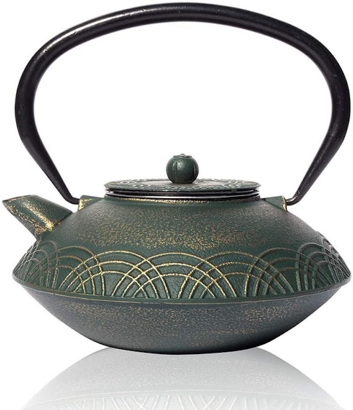 Green Hiyaku Cast Iron Teapot 1