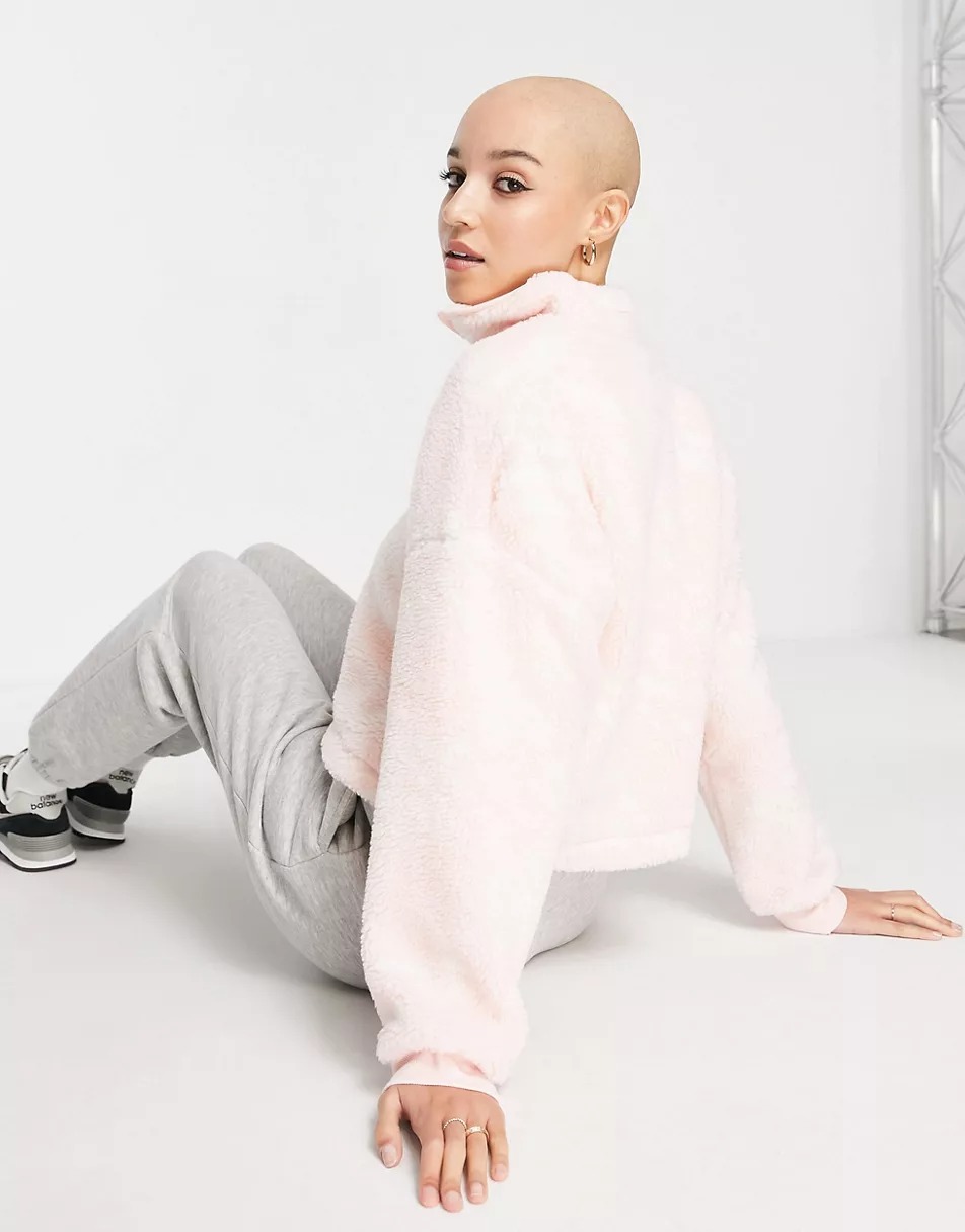 Popcorn Borg 1/4 Zip Cropped Fleece 3