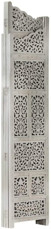 4-Panel Solid Mango Wood Room Divider 3