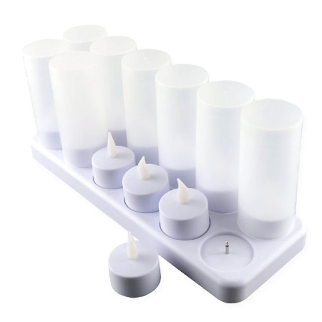 6. Expower Rechargeable LED Tea Light Set 12 Pack 3