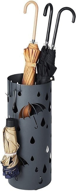 Umbrella Holder with Water Tray and Hooks 2
