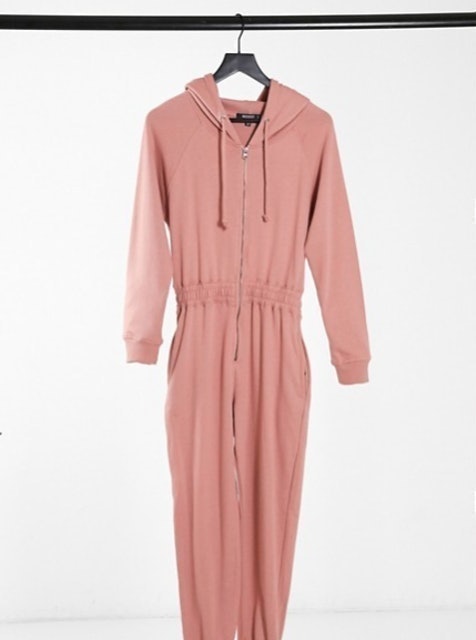 Hooded Jumpsuit in Blush 1