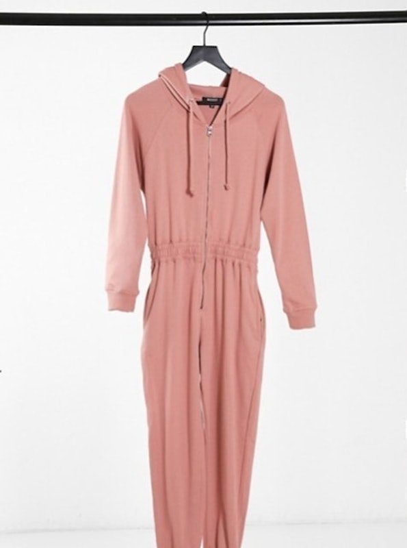 Hooded Jumpsuit in Blush 1