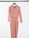 Missguided Hooded Jumpsuit in Blush 1