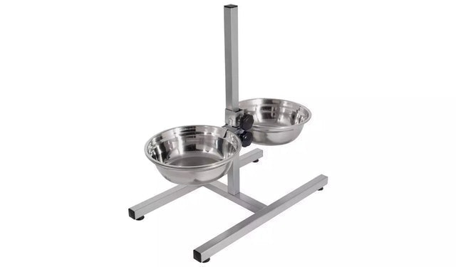 Stainless Steel Dual Pet Dining Set 3