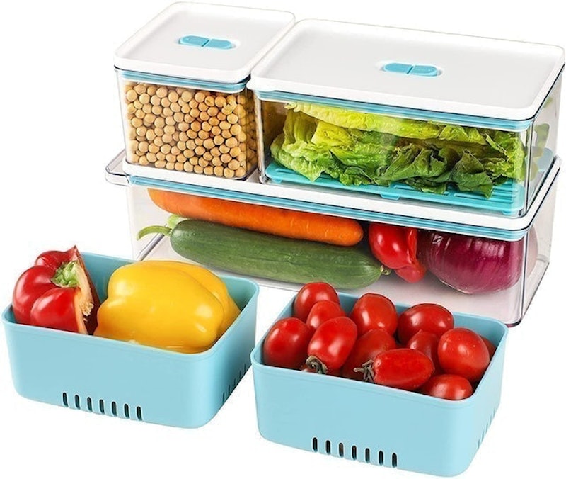 Luxear Fresh Food Storage Containers, 3 Pack Fridge Storage Container –  Inner Contents