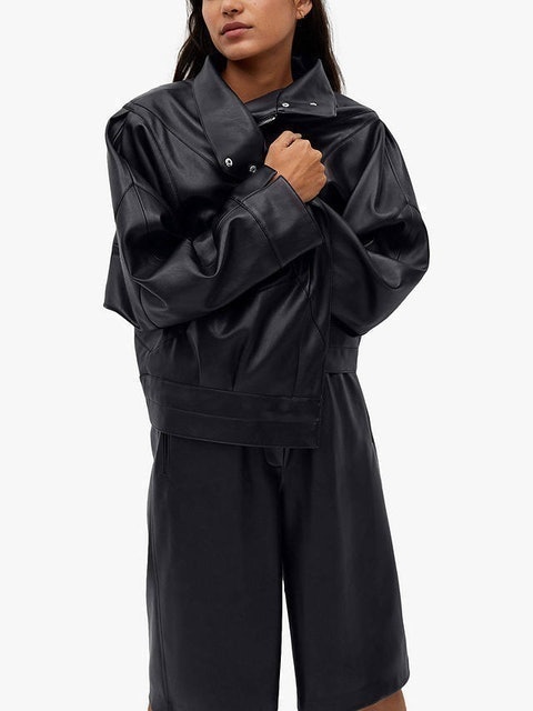 Faux Leather Bermuda Shorts 2