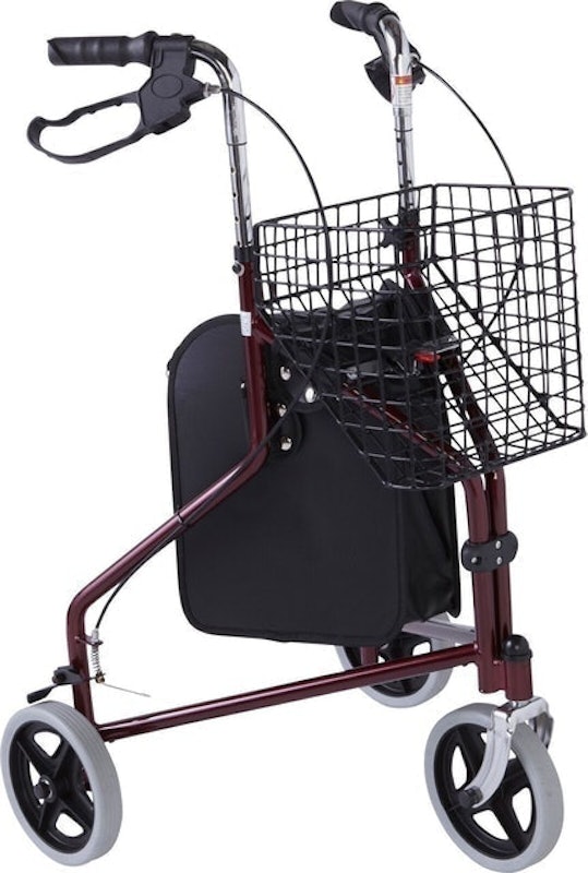 Three Wheel Rollator With Basket 1