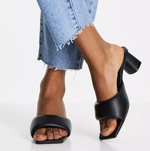 Padded Heeled Mule Sandals 2