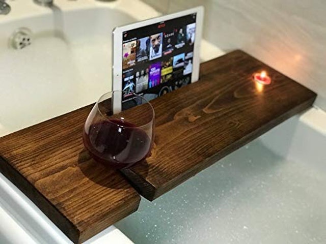 Rustic Wooden Bath Caddy 2