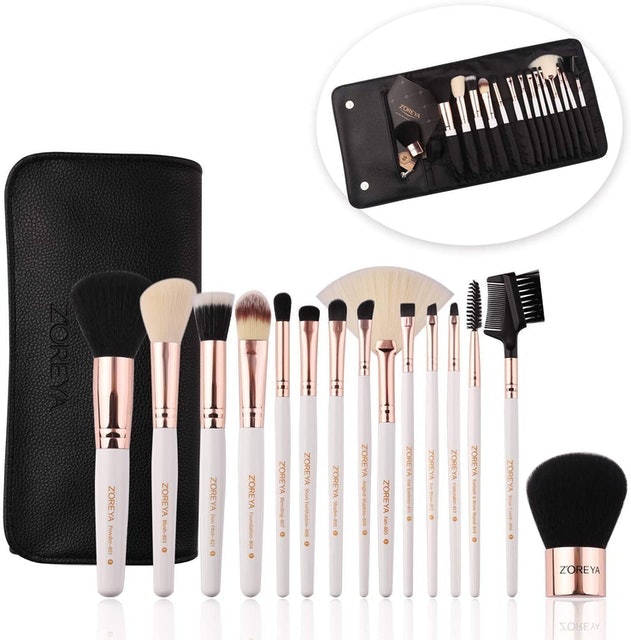 Luxury Rose Gold Make Up Brushes Set 1