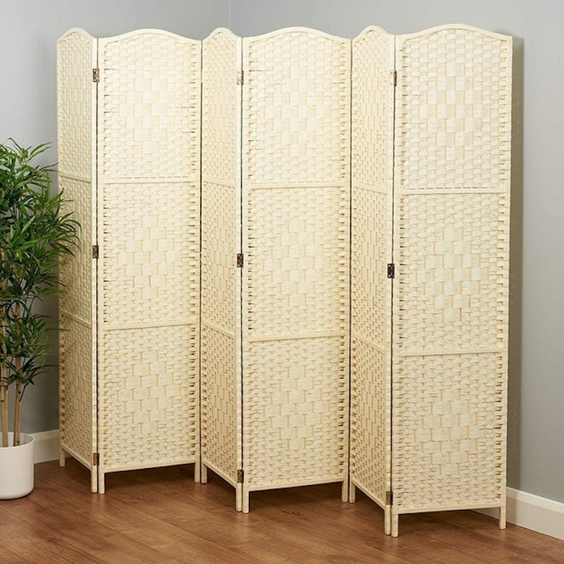 Solid Weave Handmade Wicker Room Divider 3