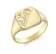 IBB 9ct Gold Personalised Pattern Square Signet Ring 1