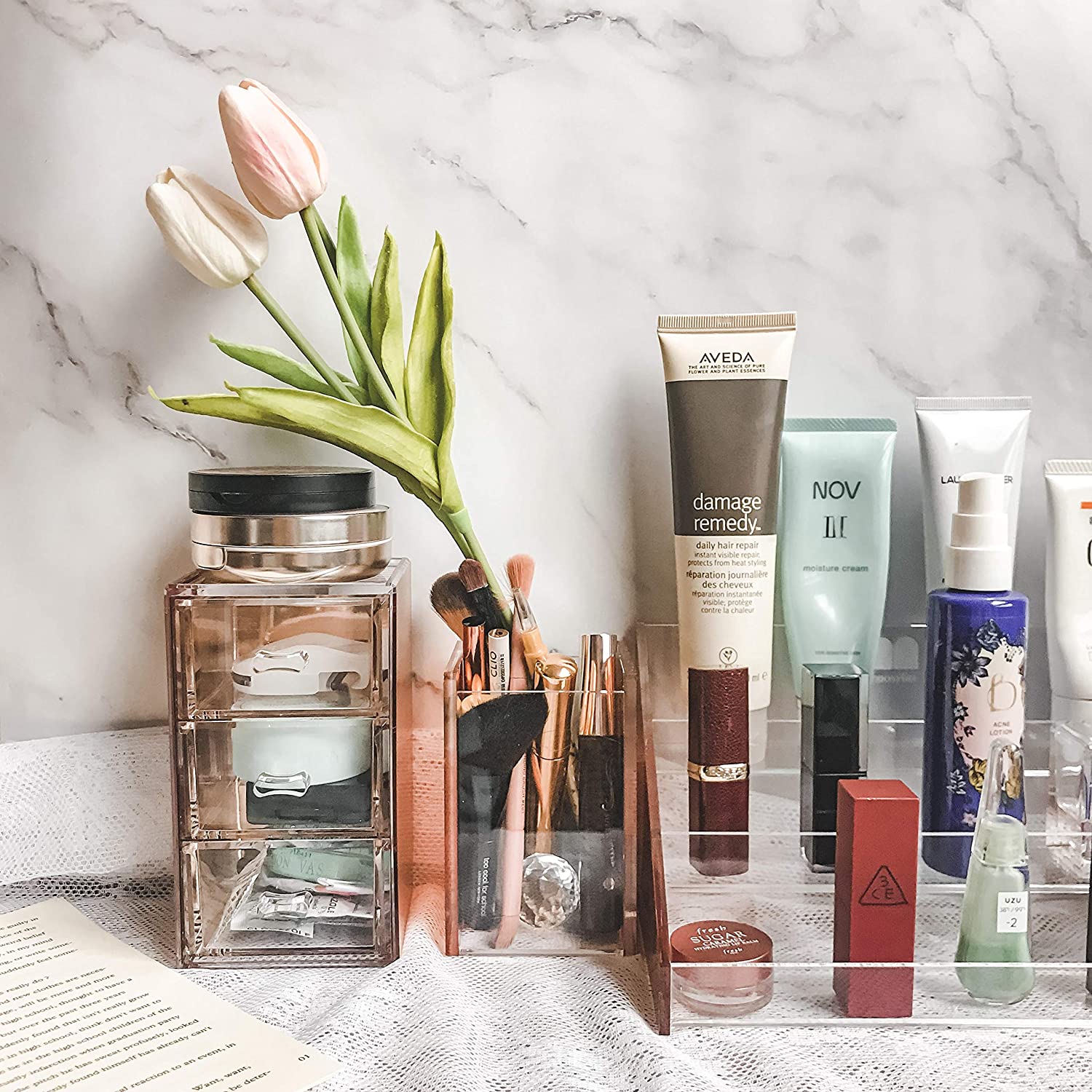 Rose Gold Makeup Brushes Holder 4