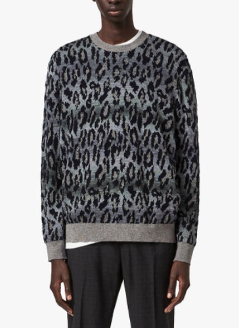 Leopard Fade Crew Jumper 1