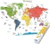 HomeEvolution Kids Educational World Map Wall Decal 1
