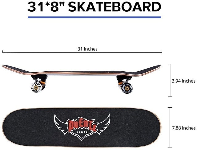 Complete Skateboard Deck With ABEC-9 Bearings 2