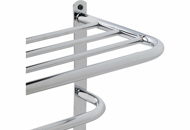 2-Tier Wall Mountable Towel Rail With Shelf 2