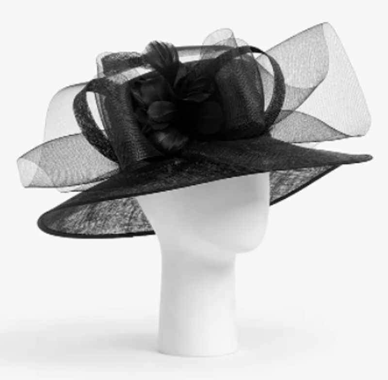 Blake Square Crown Loop and Feathers Occasion Hat 1