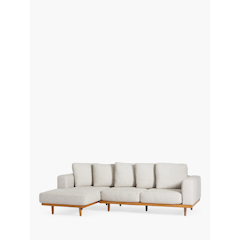 Newport LHF Chaise End Sofa, Performance Linen Dark Putty