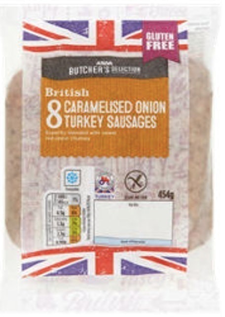 Butcher's Selection Caramelised Onion Turkey Sausages 1
