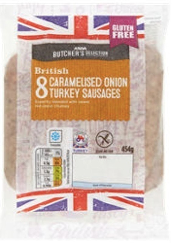 Butcher's Selection Caramelised Onion Turkey Sausages 1