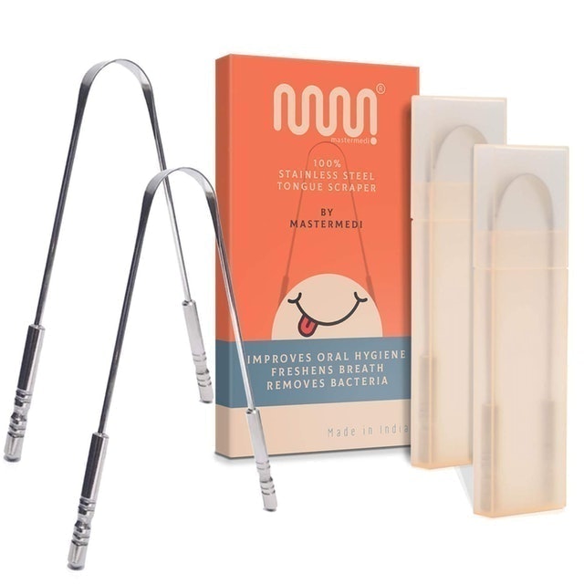 2 Pack of Tongue Cleaners With Travel Cases 1