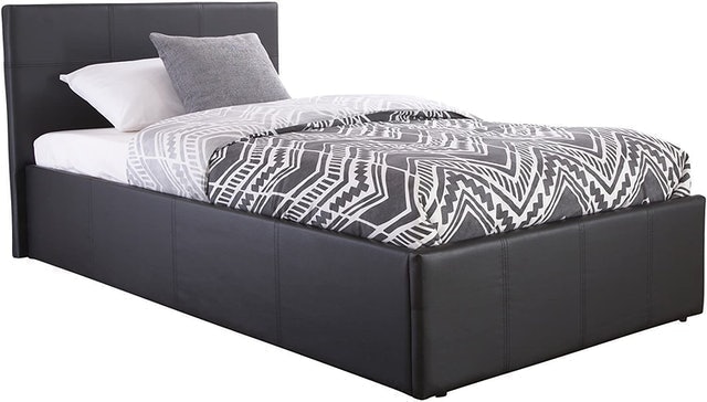 Single Faux Leather Ottoman Storage Bed 2