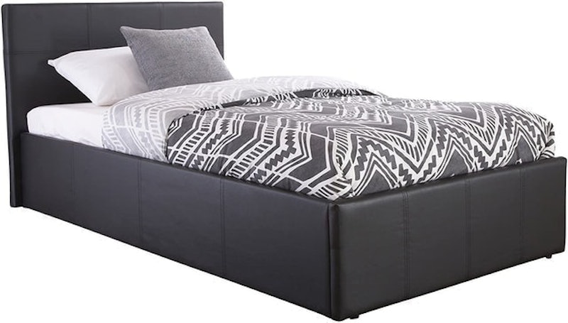 Single Faux Leather Ottoman Storage Bed 2