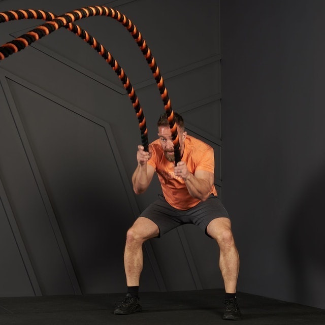38MM BLACK & ORANGE BATTLE ROPE - 9M 3