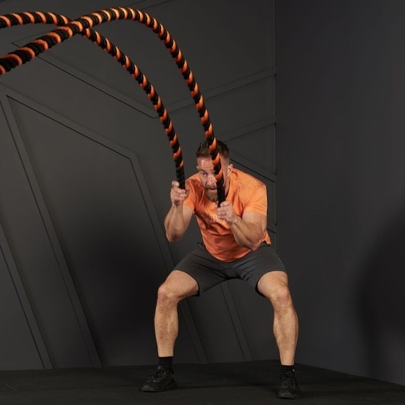 38MM BLACK & ORANGE BATTLE ROPE - 9M 3
