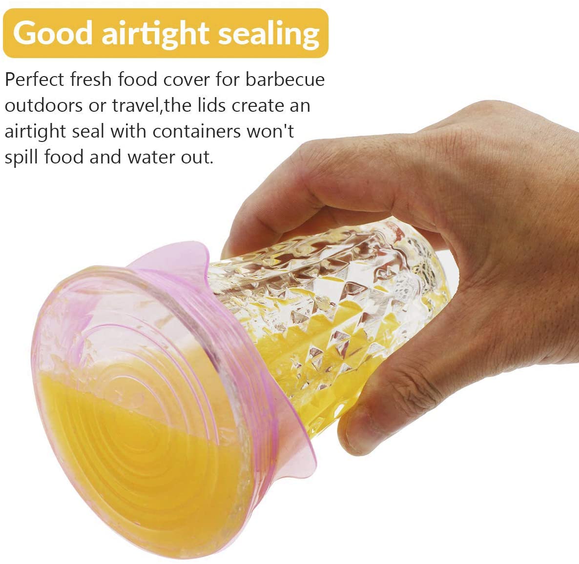 4. ArfBear Silicone Stretch Lid Set 3