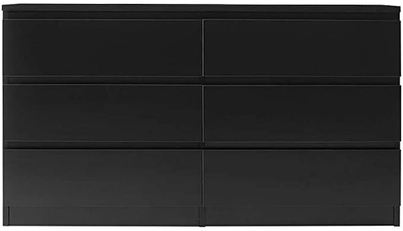 Chest of Drawers With Metal Runners, Black 1