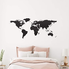 Modern World Map Wall Sticker