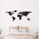 52 North Modern World Map Wall Sticker 1
