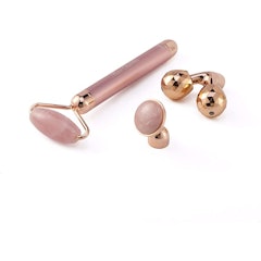 3-in-1 Electric Rose Quartz Roller and Face Massager Set