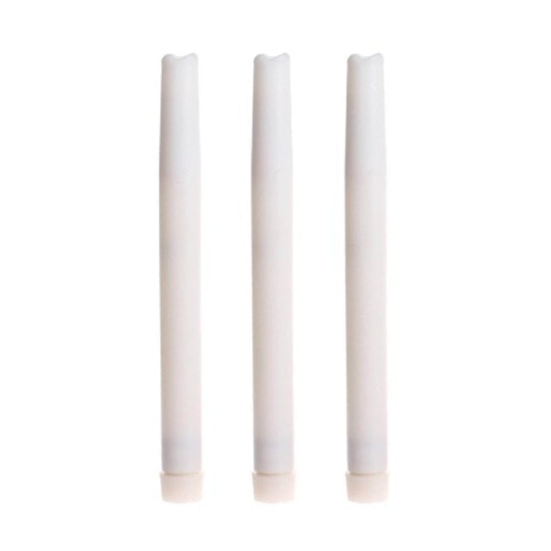 7. Simpdecor White LED Taper Candles 3 Pack 3