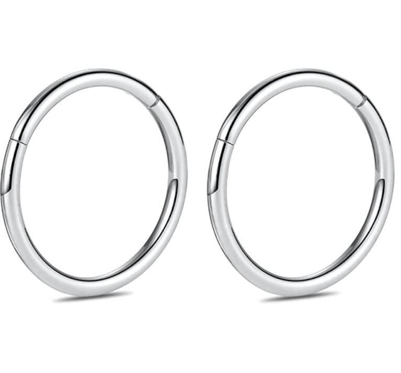 Hinged Segment Ring Hoop Earrings 1