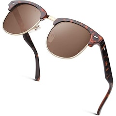 Classic Horn Rimmed Half Frame Polarized Sunglasses