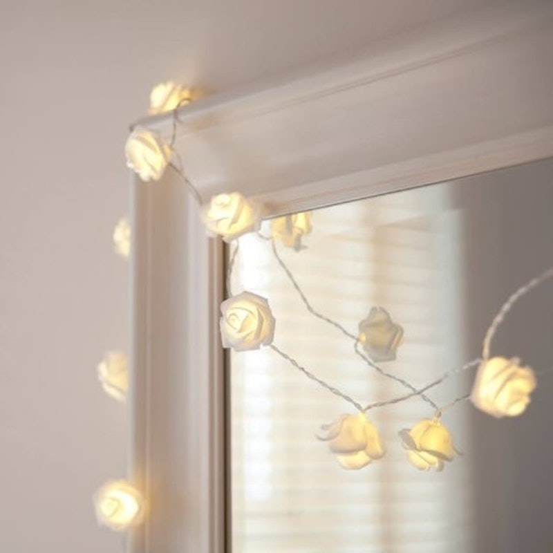 8. Lights4fun White Rose Indoor LED Fairy Lights 1
