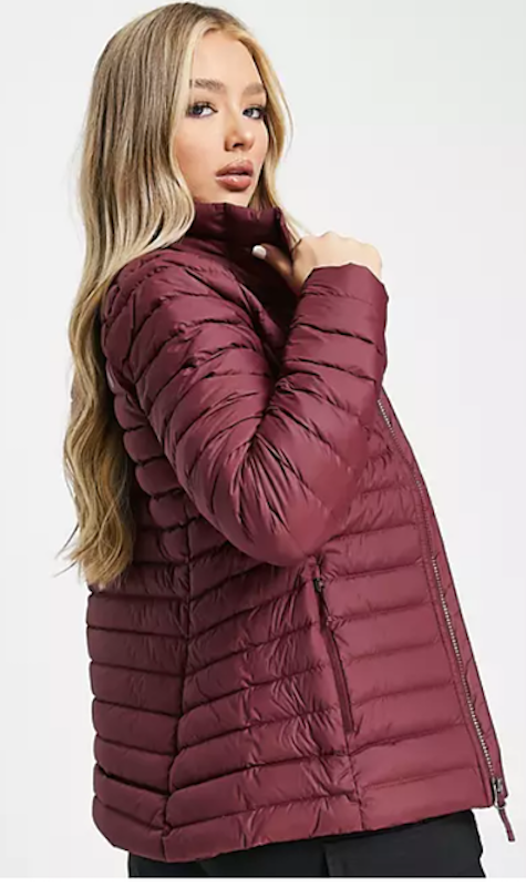 Stretch Down Jacket in Burgundy 2