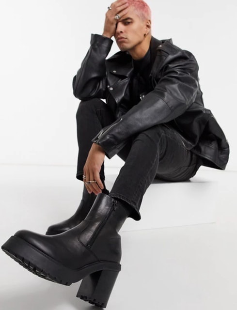 Zip Detail Platform Boots 1